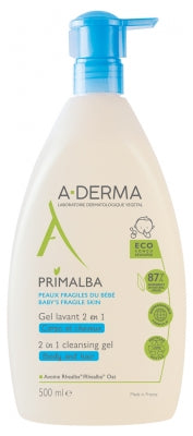 A-Derma Primalba 2-In-1 Cleansing Gel 500Ml