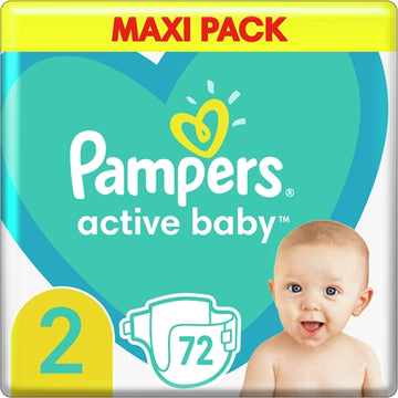 Pampers Active Baby Size 2 Disposable Nappies