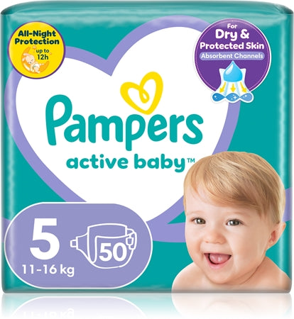 Pampers Active Baby Size 5 Disposable Nappies