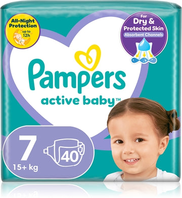 Pampers Active Baby Size 7 Disposable Nappies
