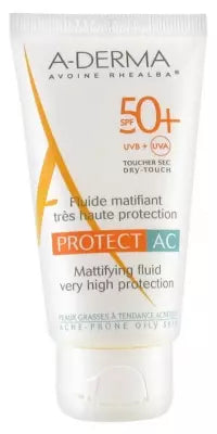 A-Derma Protect Ac Mattifying Fluid Very High Protection Spf50+ 40Ml