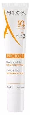 A-Derma Protect Invisible Fluid Very High Protection Spf50+ 40Ml