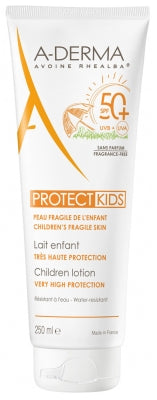 A-Derma Protect Kids Children Lotion Very High Protection Spf50+ 250Ml