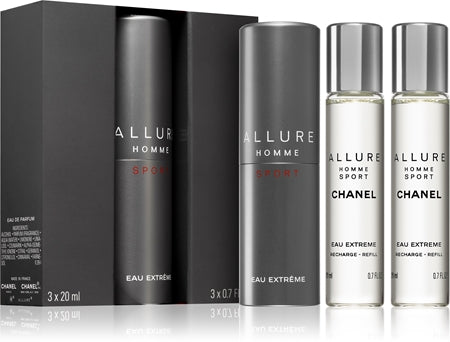 Chanel Allure Homme Sport Eau Extreme Eau De Parfum (1X Refillable + 2 X Refill) For Men 