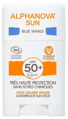 Alphanova Blue Whale Face Sun Stick Spf50+ Organic 12G