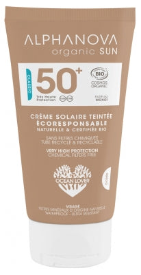 Alphanova Sun Classic Spf50+ Tinted Sun Cream Golden Organic 50G