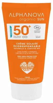 Alphanova Sun Face Cream Environment Friendly Spf50+ Organic 50G