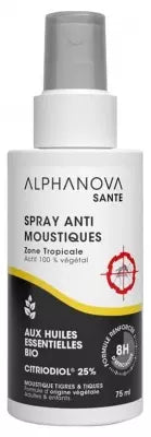 Alphanova Tropical Zone Mosquito Spray 75 Ml