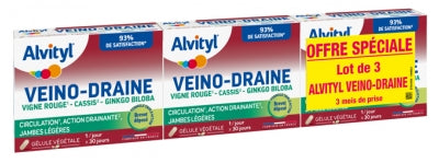 Alvityl Veino-Draine Pack Of 3 X 30 Capsules