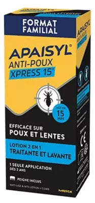 Apaisyl Anti-Lice Xpress 15' 2In1 Lotion 200Ml