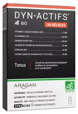 Aragan Synactifs Dynactifs Organic 30 Capsules