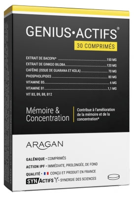 Aragan Synactifs Geniusactifs 30 Tablets