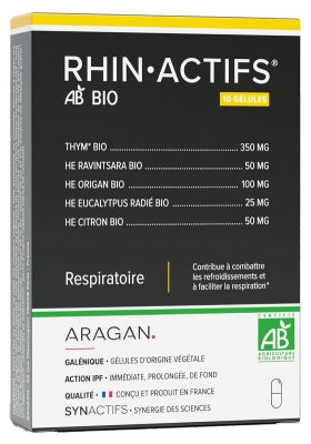 Aragan Synactifs Rhinactifs Organic 10 Capsules