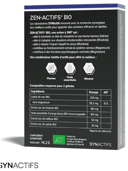 Aragan Synactifs Zenactifs Organic 30 Capsules
