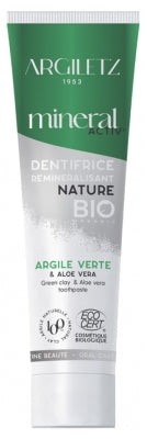 Argiletz Mineral Activ' Remineralising Toothpaste Green Clay & Aloe Vera Organic 75Ml