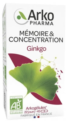 Arkopharma Arkocaps Organic Ginkgo 45 Capsules