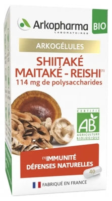 Arkopharma Arkocaps Shiitake Maitake-Reishi Organic 40 Capsules