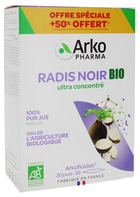 Arkopharma Arkofluides Black Radish Organic 20 Phials + 10 Phials Offered