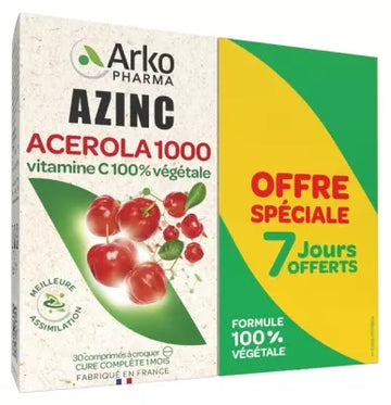 Arkopharma Azinc Acerola 1000 2 X 30 Chewable Tablets