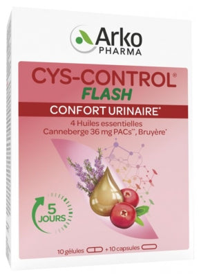 Arkopharma Cys-Control Flash 10 Capsules + 10 Gel-Caps