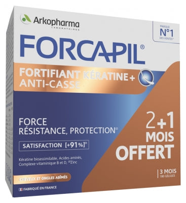 Arkopharma Forcapil Fortifying Keratin+ 3 Month Program 120 + 60 Capsules