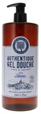 Authentine Authentique Gel Douche Corps Et Cheveux Senteur Marine Biologique 1 L