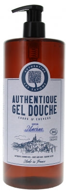 Authentine Authentique Gel Douche Corps Et Cheveux Senteur Marine Biologique 1 L