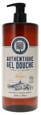 Authentine Authentique Gel Douche Corps Et Cheveux Senteur Verger Biologique 1 L