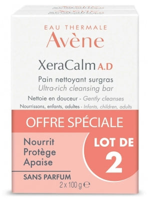 Avène Xeracalm Ad Ultra-Rich Cleansing Bar 2 X 100 G