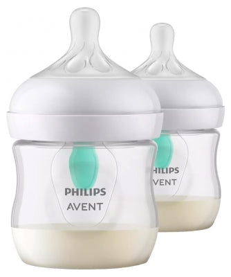 Avent Natural Response 2 Baby Bottles With Airfree Valve 125Ml 0 Months And +