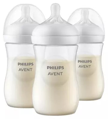 Avent Natural Response 3 Baby Bottles 260Ml 1 Month And +