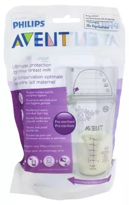 Avent Storage Sachets For Breast Milk 25 Sachets Of 180Ml