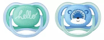 Avent Ultra Air 2 Soothers Silicone With Patterns 6-18 Months