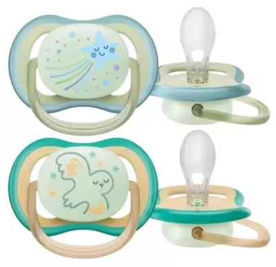 Avent Ultra Air Nighttime 2 Orthodontic Soothers 0-6 Months