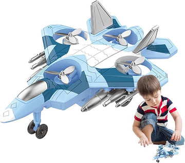 Kids Aircraft Fighter Toy – Pull Back Die-Cast Airplane Model with 360° Rotation,Small Airplane Toy