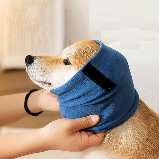 Dog Noise-Reducing Earmuffs – Soft, High-Elastic Pet Headgear for Anxiety Relief & Ear Protection | Calming Hood for Dogs & Cats During Thunderstorms, Fireworks & Grooming