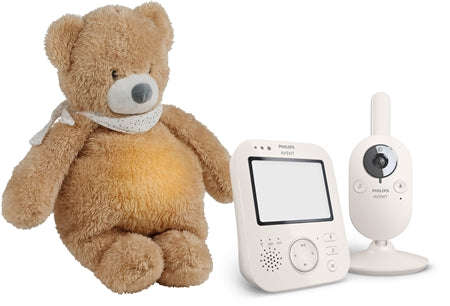 Philips Avent Baby Monitor Scd891/26+Nattou Sleepy Bear Pale Brown Gift Set For Babies 0 M+ 