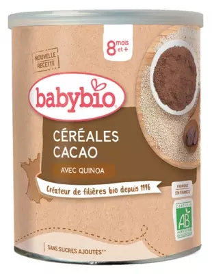 Babybio Cereals Cocoa 8 Months And + Organic 220G