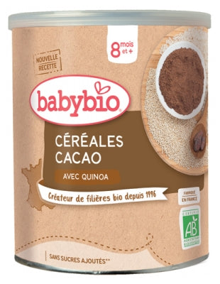 Babybio Cereals Cocoa 8 Months And + Organic 220G