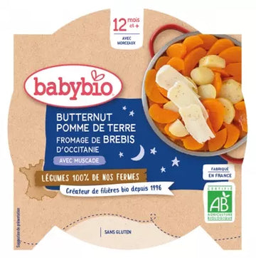 Babybio Good Night Butternut Potato Sheep Cheese 12 Months And + Organic 230G