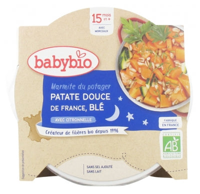 Babybio Good Night Sweet Potato Potato Wheat 15 Months And + Organic 260G