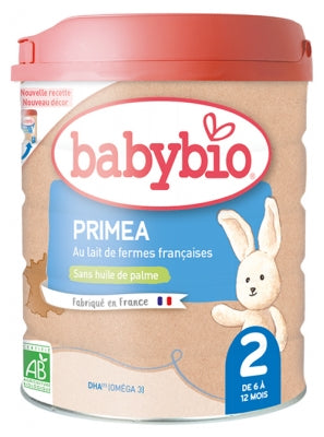 Babybio Primea 2 Milk From French Farms From 6 To 12 Months Organic 800G