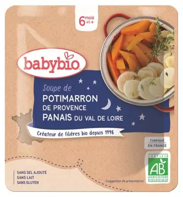 Babybio Pumpkin And Parsnip Soup 6 Months And + Organic 190G