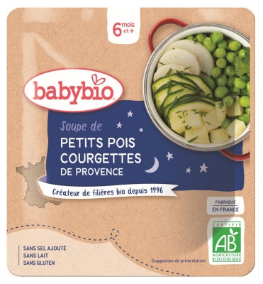 Babybio Zucchini Pea Soup 6 Months And + Organic 190G