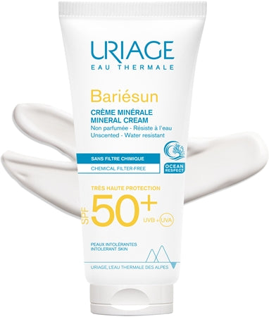 Uriage Bariésun Mineral Cream Spf 50+ Protective Mineral Face And Body Cream Spf 50+
