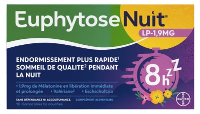 Bayer Santé Euphytose Nuit Lp 1.9Mg 15 Tablets