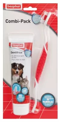 Beaphar Combi-Pack Toothpaste And Toothbrush For Dogs And Cats