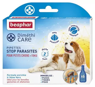 Beaphar Diméthicare Stop Parasites Dogs Under 15 Kg 6 Pipettes