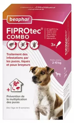 Beaphar Fiprotec Combo Spot-On Solution Dogs 2-10 Kg 3 Pipettes Of 0,67Ml