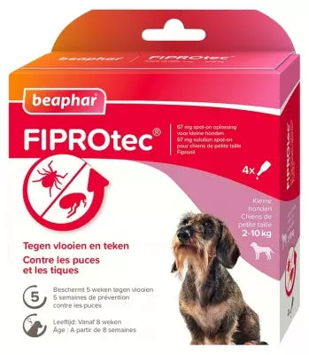 Beaphar Fiprotec Spot-On Solution Small Dog 2 To 10 Kg 4 Pipettes